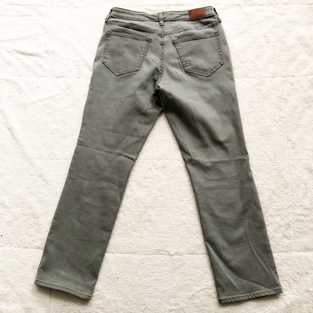 Lands’ End | Grey Petite Mid Rise Straight Leg Jean - Picture 5 of 8